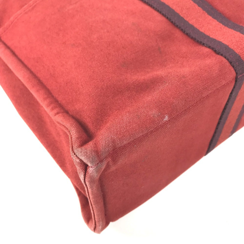 HERMES Fourre ToutMM Fourre Tout MM Bag Tote Bag Hand Bag Canvas Red Used