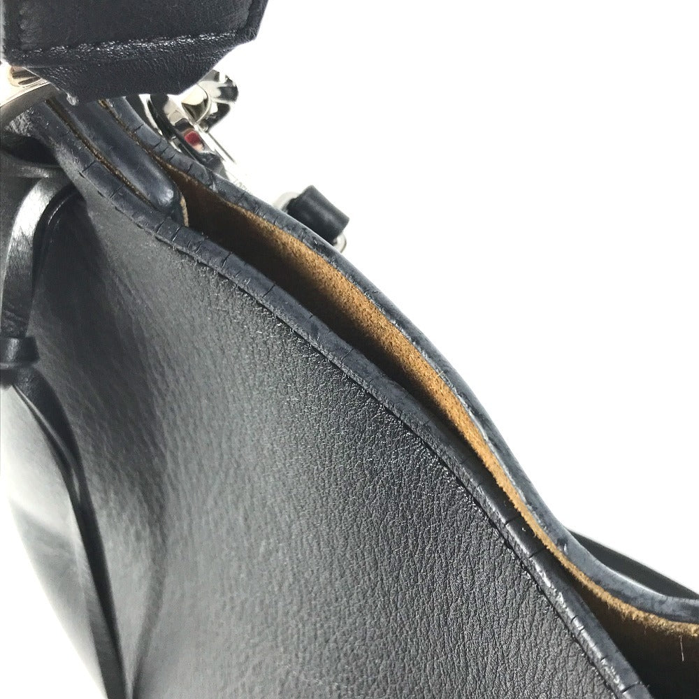 LOEWE 326.62.P66 Chain Fortune Hobo Bags 2WAY Bags Hand Bags Shoulder Bag Leather Black/Silver Used