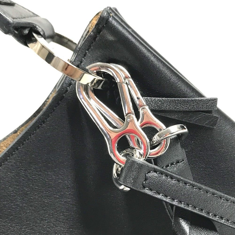 LOEWE 326.62.P66 Chain Fortune Hobo Bags 2WAY Bags Hand Bags Shoulder Bag Leather Black/Silver Used