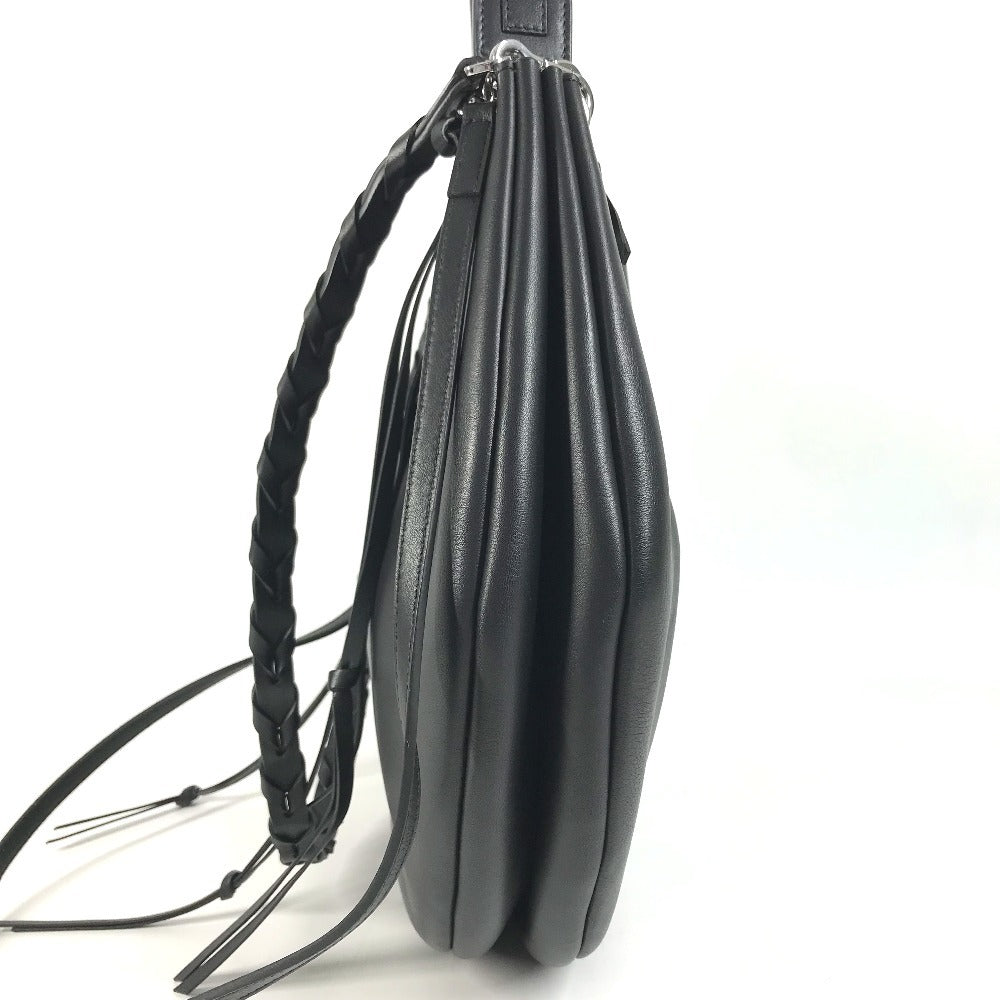 LOEWE 326.62.P66 Chain Fortune Hobo Bags 2WAY Bags Hand Bags Shoulder Bag Leather Black/Silver Used