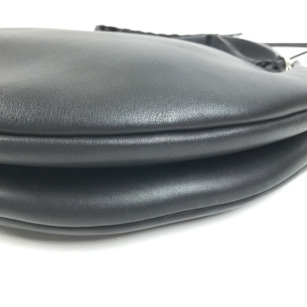 LOEWE 326.62.P66 Chain Fortune Hobo Bags 2WAY Bags Hand Bags Shoulder Bag Leather Black/Silver Used