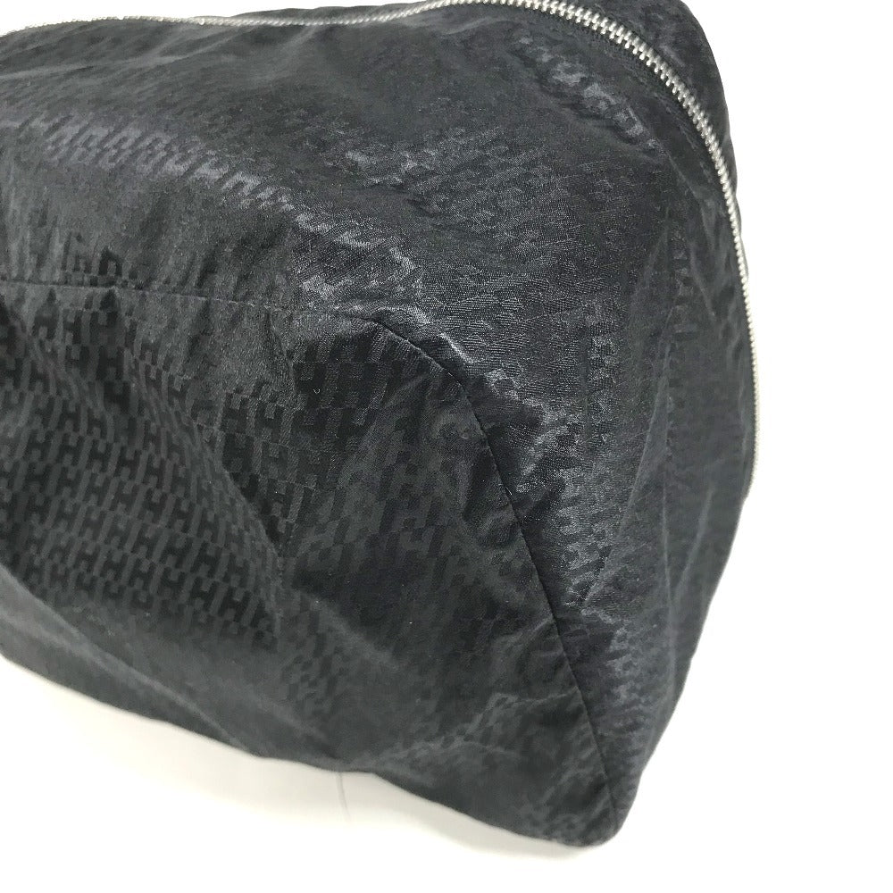 HERMES logo Woos de Voyage Mini Cosmetics Pouch, Travel Makeup Pouch Pouch silk Black Used