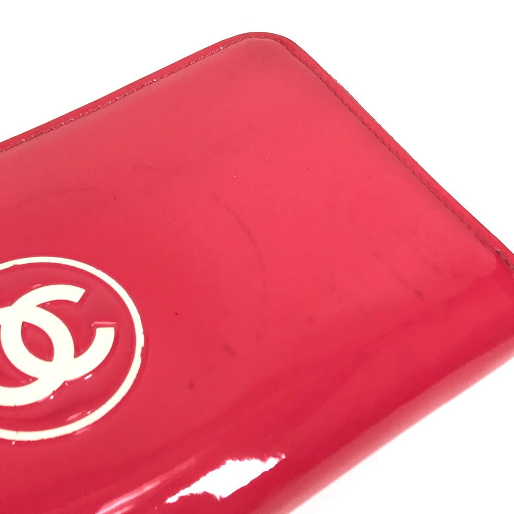 CHANEL A69091 Makeup CC CC Mark logo Long wallet Zip Around Long Wallet pink/White Used