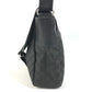 GUCCI 374423 Logo GG Crossbody Flap Pochette Shoulder Bag Nylon / Leather Black Used