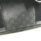 GUCCI 374423 Logo GG Crossbody Flap Pochette Shoulder Bag Nylon / Leather Black Used