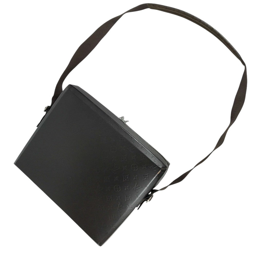 LOUIS VUITTON M46530 Monogram glasses Steve Shoulder Crossbody Shoulder Bag Monogram Glace Leather Cafe Brown Used