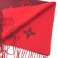 LOUIS VUITTON M75505 fringe charpes Ray Cavik Stole/Shawl Accessories Scarf Cashmere Red Used
