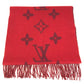 LOUIS VUITTON M75505 fringe charpes Ray Cavik Stole/Shawl Accessories Scarf Cashmere Red Used