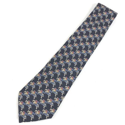CHANEL CC CC Mark logo Accessories Necktie silk blue Used