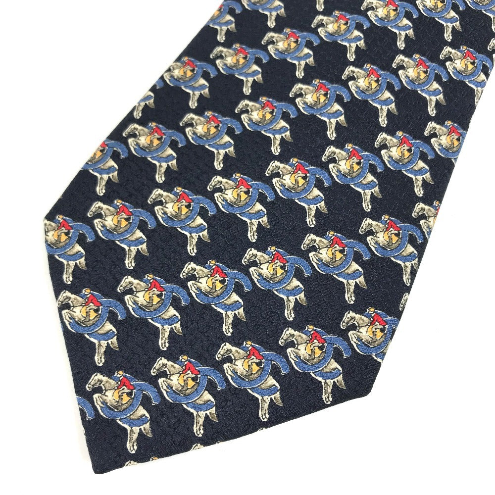 CHANEL CC CC Mark logo Accessories Necktie silk blue Used