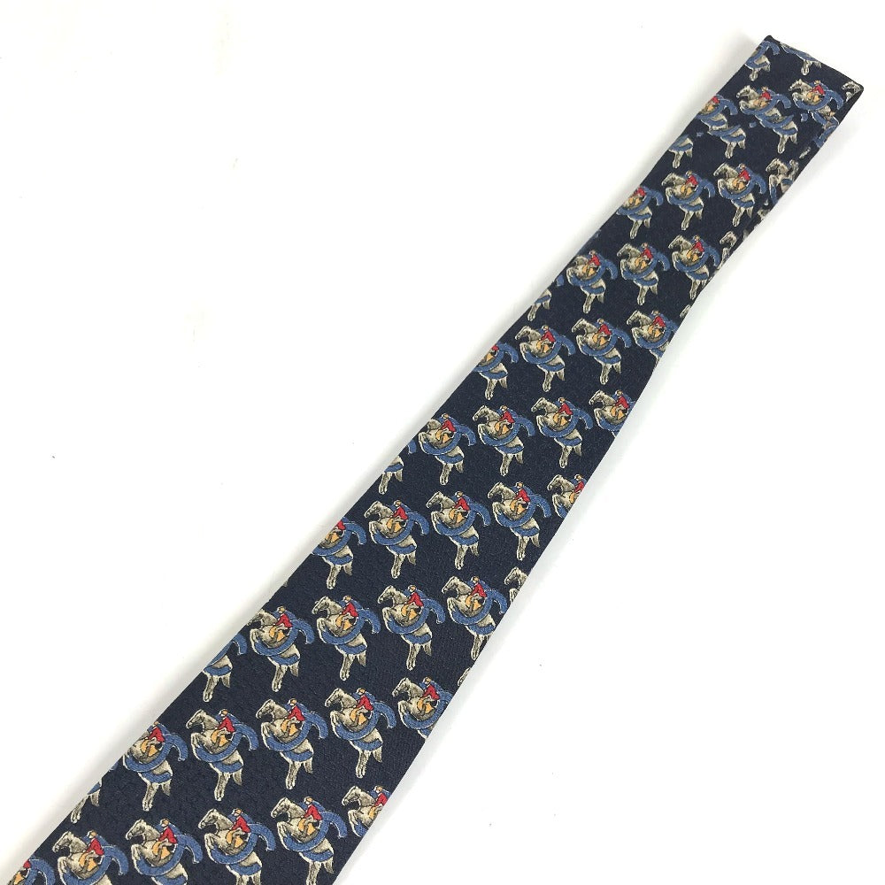 CHANEL CC CC Mark logo Accessories Necktie silk blue Used