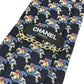 CHANEL CC CC Mark logo Accessories Necktie silk blue Used