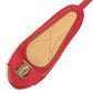 Salvatore Ferragamo 221051 Ballet shoes Varina Charm Vara Ribbon Logo Bag Charm Key Holder charm Leather Frame Red Red Used