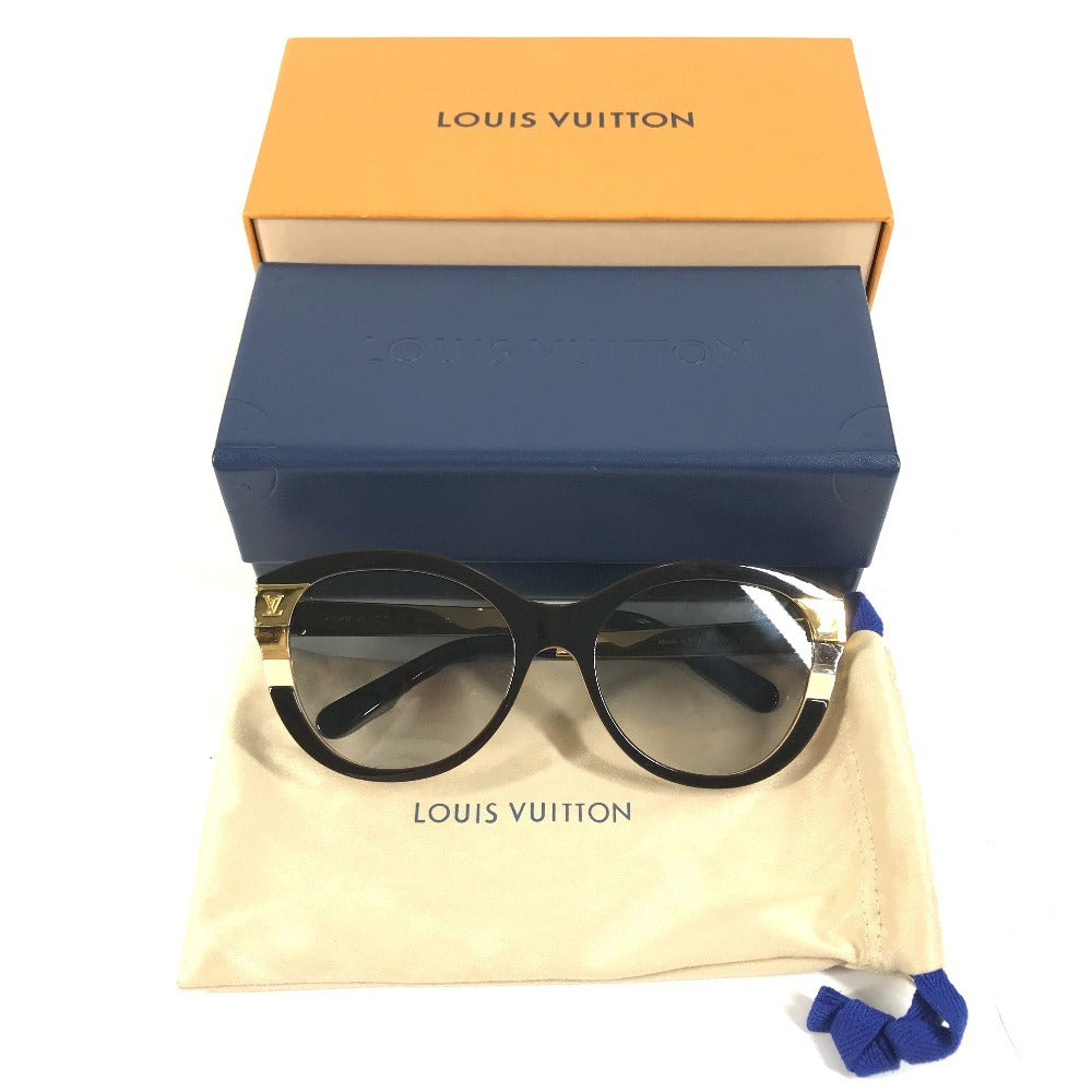 LOUIS VUITTON Z1857W LV Petite Spencer Cat Eye glasses glasses eyewear sunglasses Plastic / Metal Brown/Gold Used
