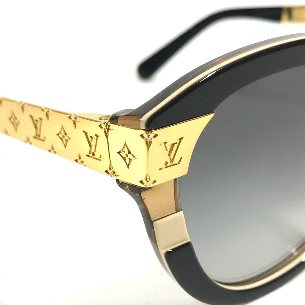 LOUIS VUITTON Z1857W LV Petite Spencer Cat Eye glasses glasses eyewear sunglasses Plastic / Metal Brown/Gold Used