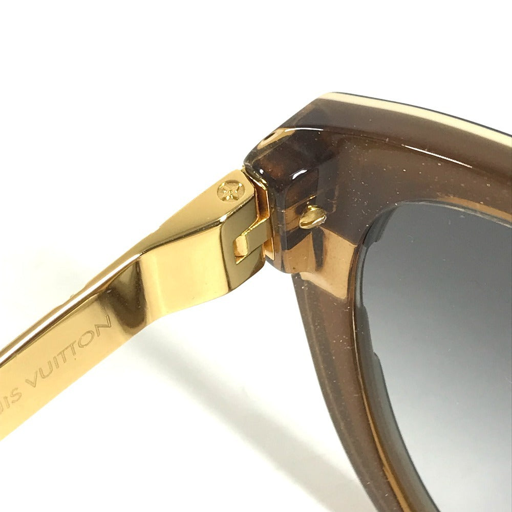 LOUIS VUITTON Z1857W LV Petite Spencer Cat Eye glasses glasses eyewear sunglasses Plastic / Metal Brown/Gold Used