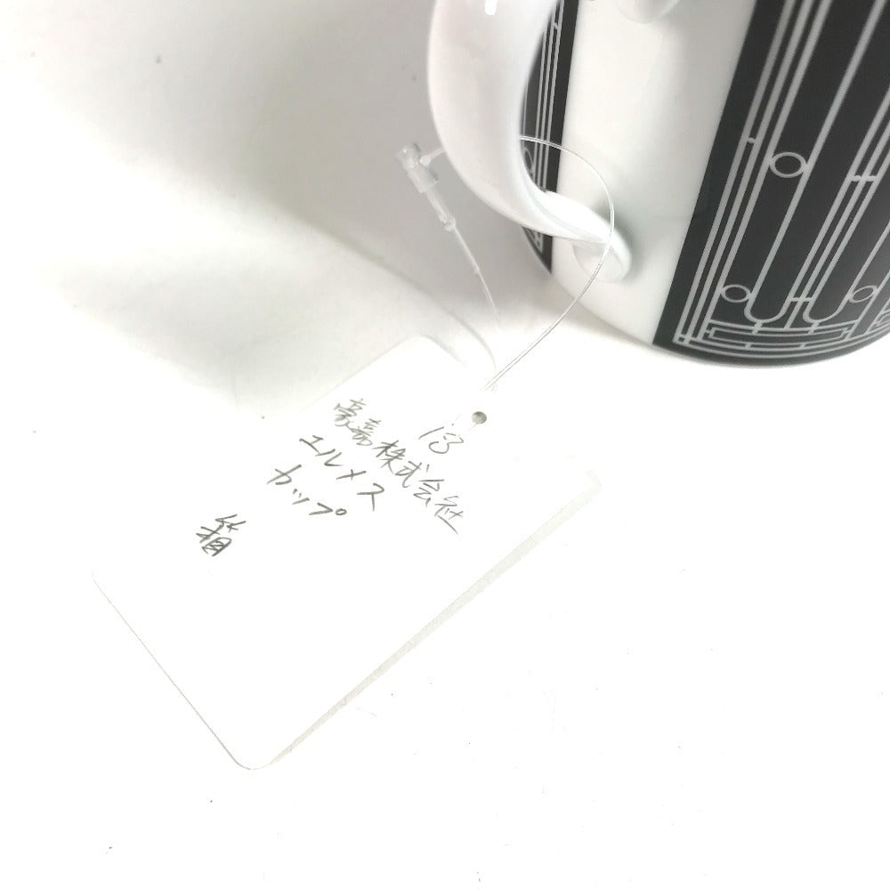 HERMES H DECO Tableware, cups, coffee cups Mug Pottery Black/White Used