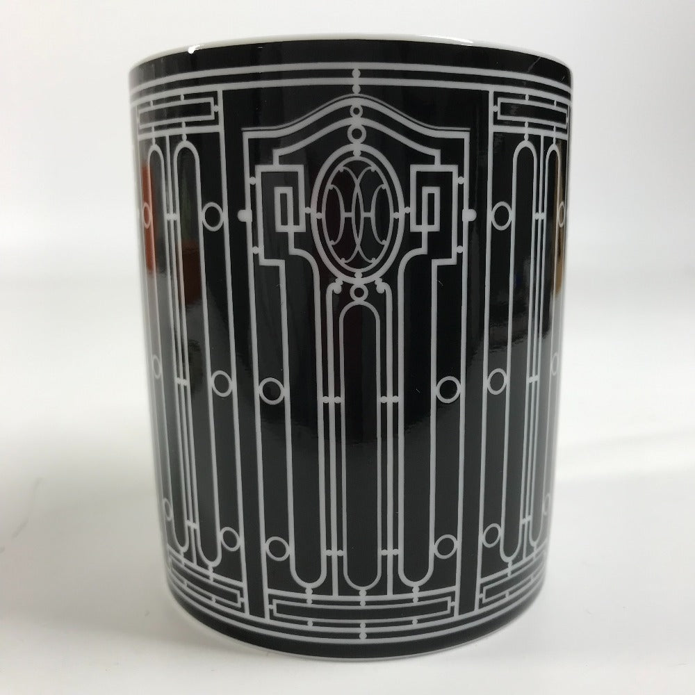 HERMES H DECO Tableware, cups, coffee cups Mug Pottery Black/White Used