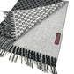 GUCCI 852038 GG logo fringe Stole/Shawl (winter clothing) Scarf Wool / Cashmere Black/gray Used