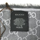 GUCCI 281942 GG logo fringe Stole/Shawl (Winter clothing/Shawl) Scarf wool / silk gray Used