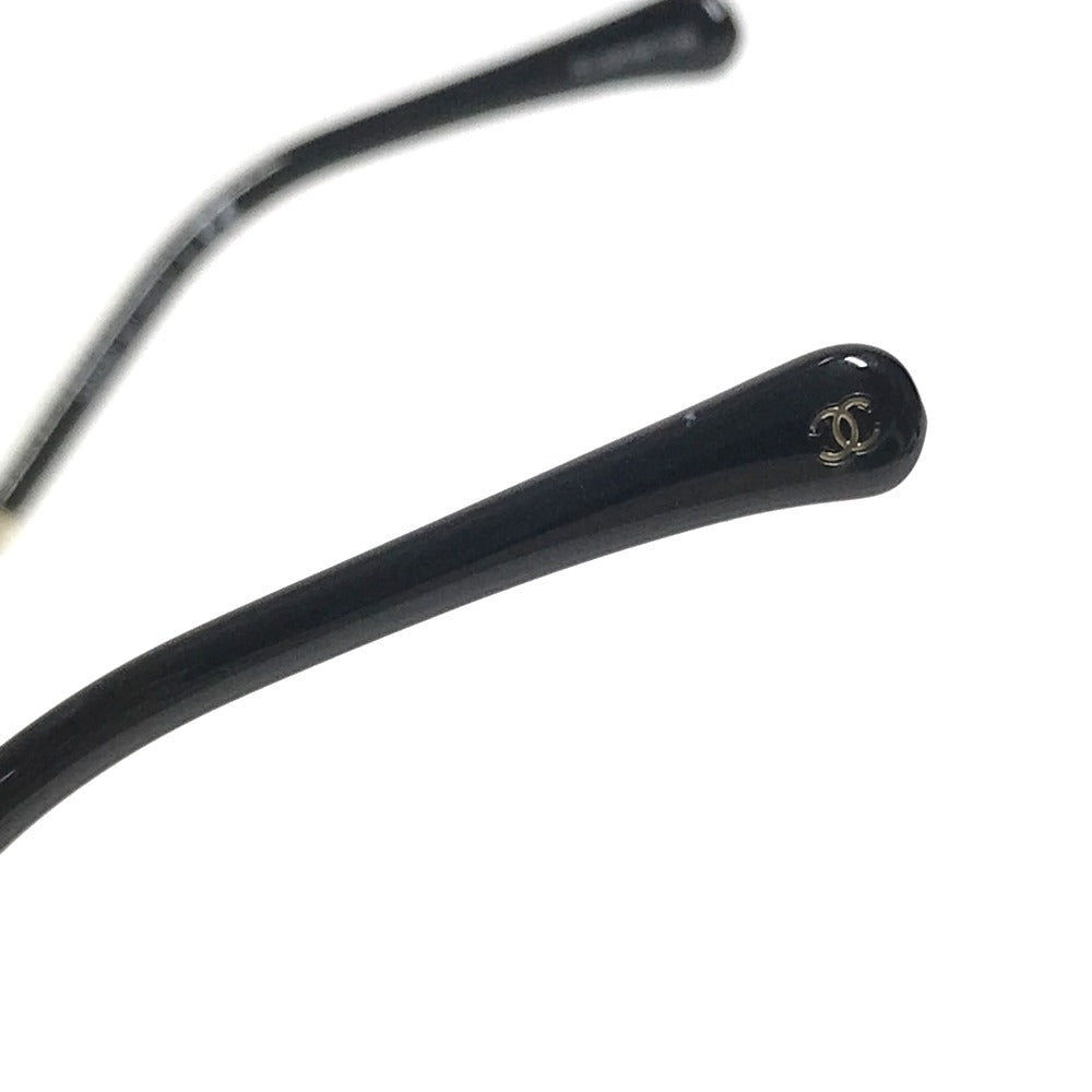 CHANEL 4244 CC CC Mark Logo Chain with Strap glasses glasses eyewear sunglasses Plastic Black/Gold Used