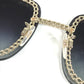 CHANEL 4244 CC CC Mark Logo Chain with Strap glasses glasses eyewear sunglasses Plastic Black/Gold Used