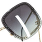 CHANEL 4244 CC CC Mark Logo Chain with Strap glasses glasses eyewear sunglasses Plastic Black/Gold Used