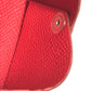 HERMES Calvi Business Card Holder Pass Case Folded Card Case Epsom Rouge Coo Red Used