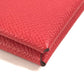 HERMES Calvi Business Card Holder Pass Case Folded Card Case Epsom Rouge Coo Red Used