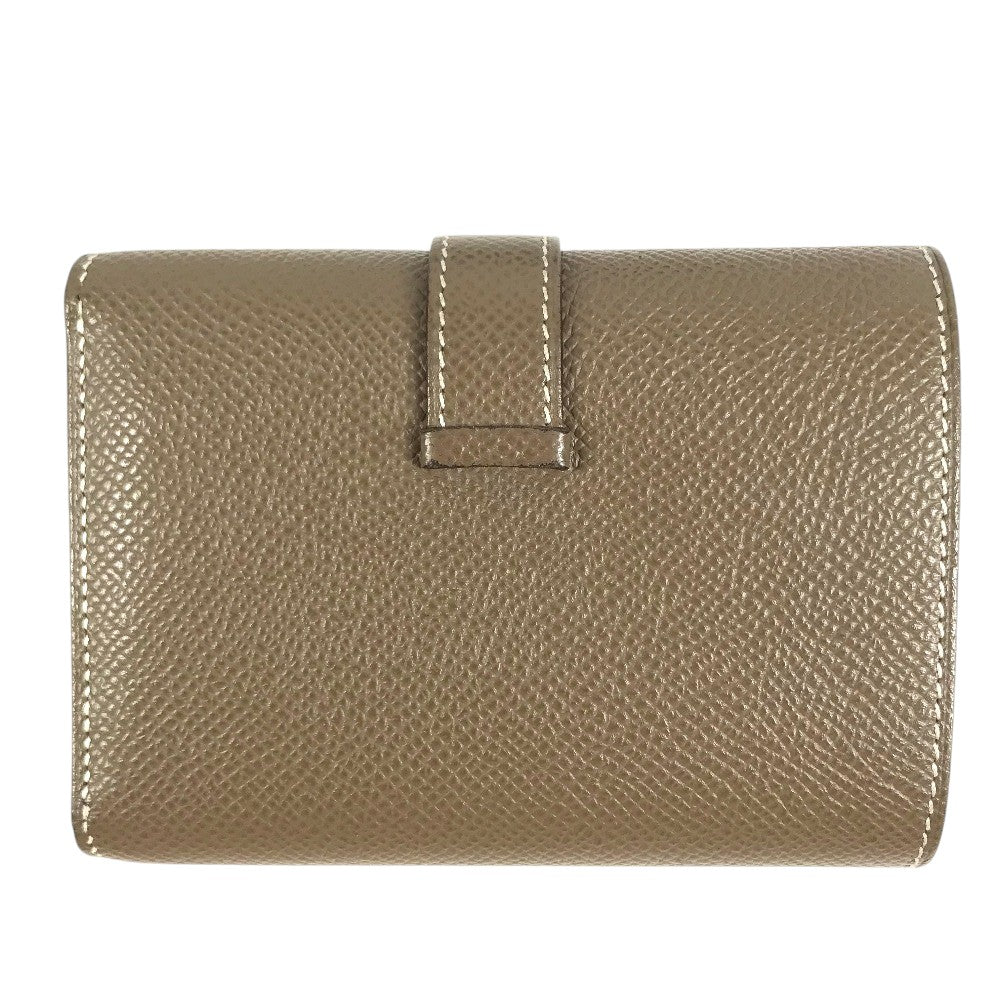 HERMES Bearn convenience store Compact Wallet Trifold wallet Epsom Etoupe Beige/GoldHardware Used