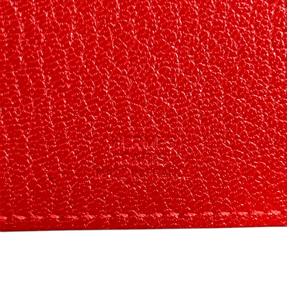 HERMES Talmac PM Talmac PM Passport Cover, Small Items, Travel Supplies passport case Chevre Red Used