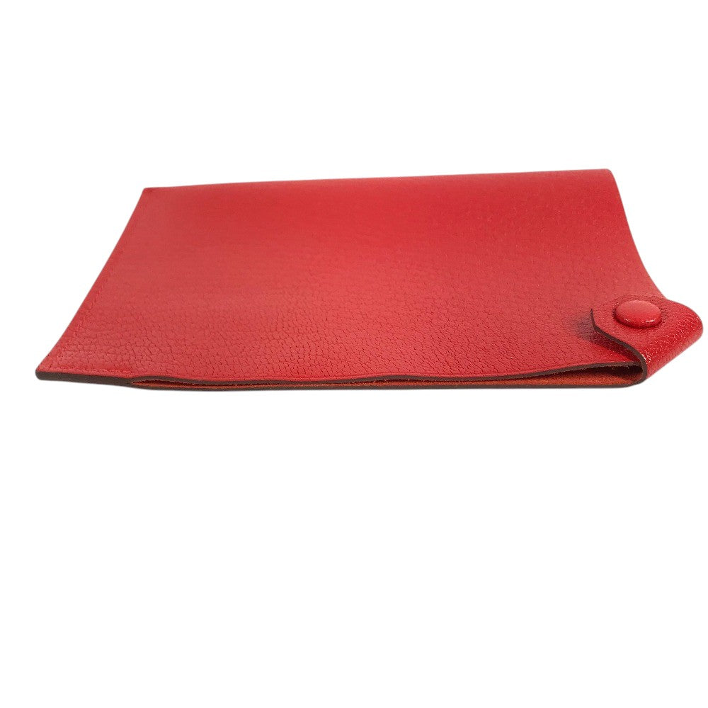 HERMES Talmac PM Talmac PM Passport Cover, Small Items, Travel Supplies passport case Chevre Red Used