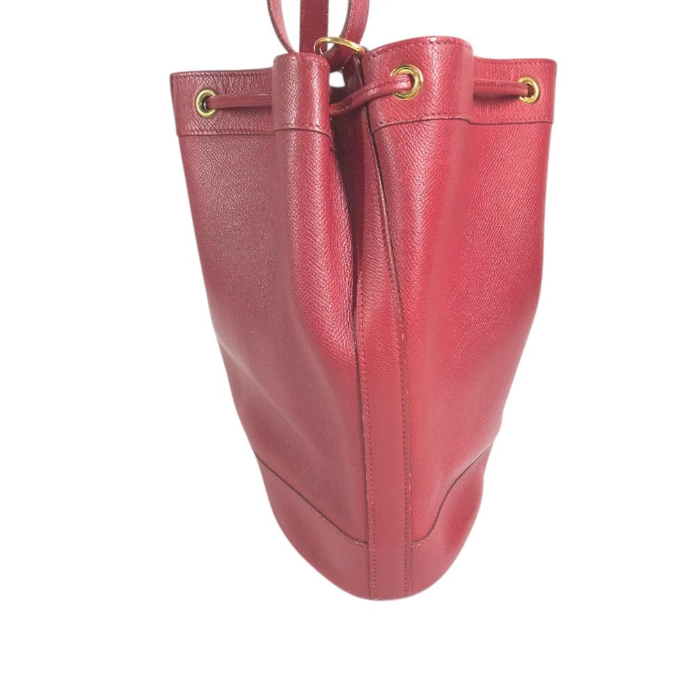 HERMES purse vintage Market GM Market GM Crossbody bag, bucket Shoulder Bag Courchevel Red Used