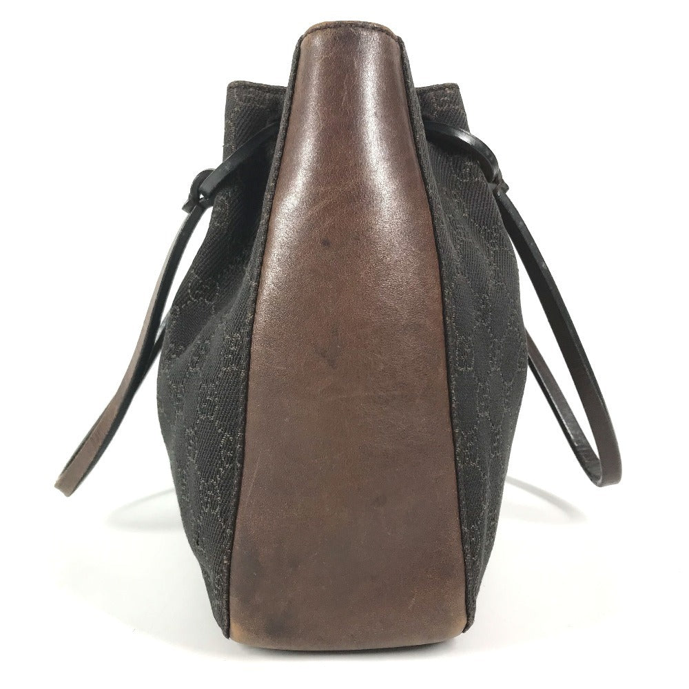 GUCCI 101919 GG logo Tote Bag, shoulder bag, with pouch Shoulder Bag Leather/Canvas Brown Used