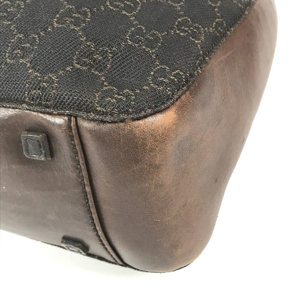 GUCCI 101919 GG logo Tote Bag, shoulder bag, with pouch Shoulder Bag Leather/Canvas Brown Used