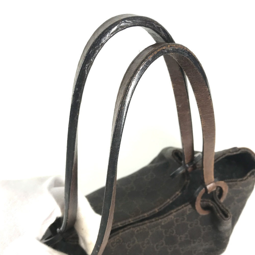 GUCCI 101919 GG logo Tote Bag, shoulder bag, with pouch Shoulder Bag Leather/Canvas Brown Used