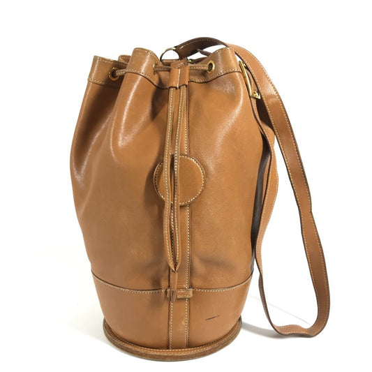 HERMES Shoulder bag, Drawstring bag Standy Vintage Bucket Shoulder Bag Leather Brown Used