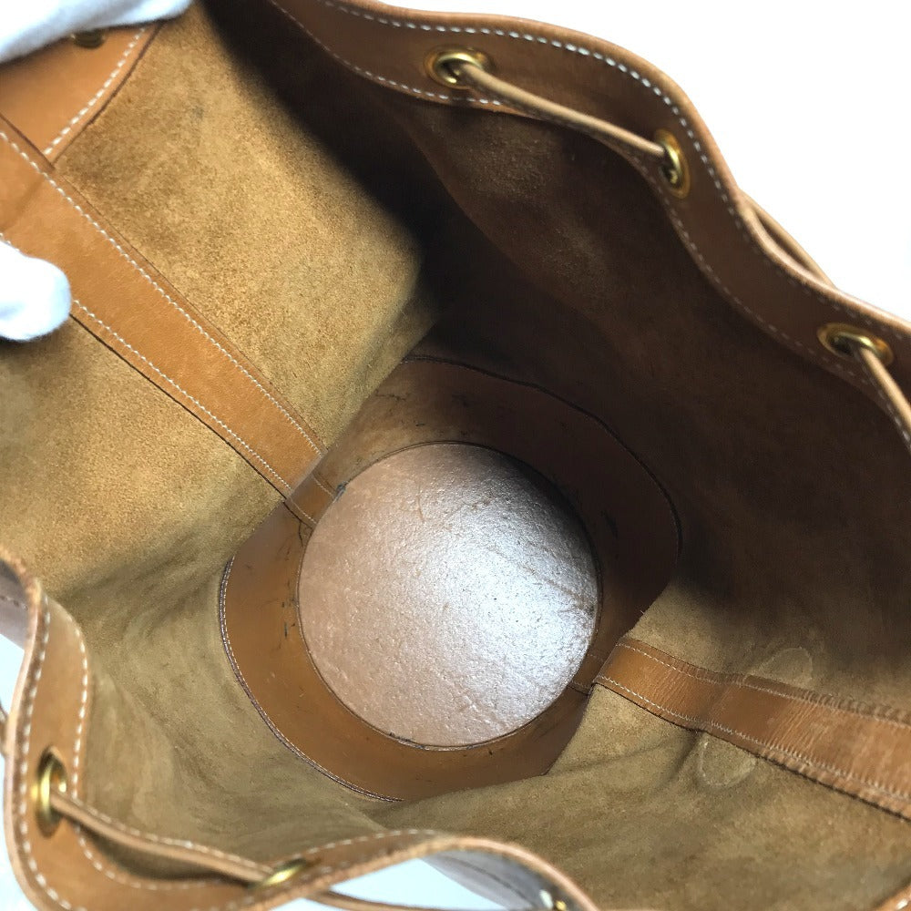 HERMES Shoulder bag, Drawstring bag Standy Vintage Bucket Shoulder Bag Leather Brown Used