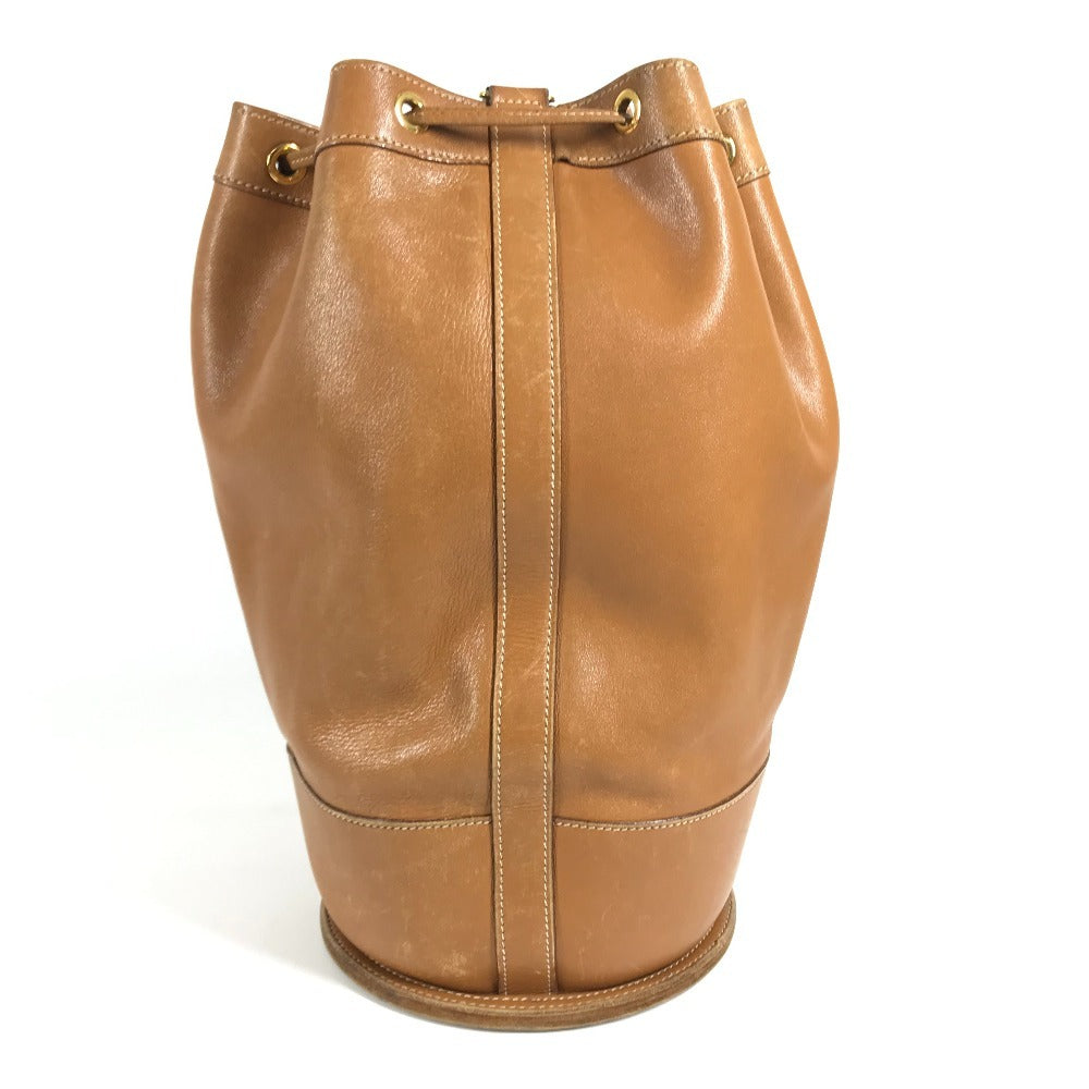 HERMES Shoulder bag, Drawstring bag Standy Vintage Bucket Shoulder Bag Leather Brown Used