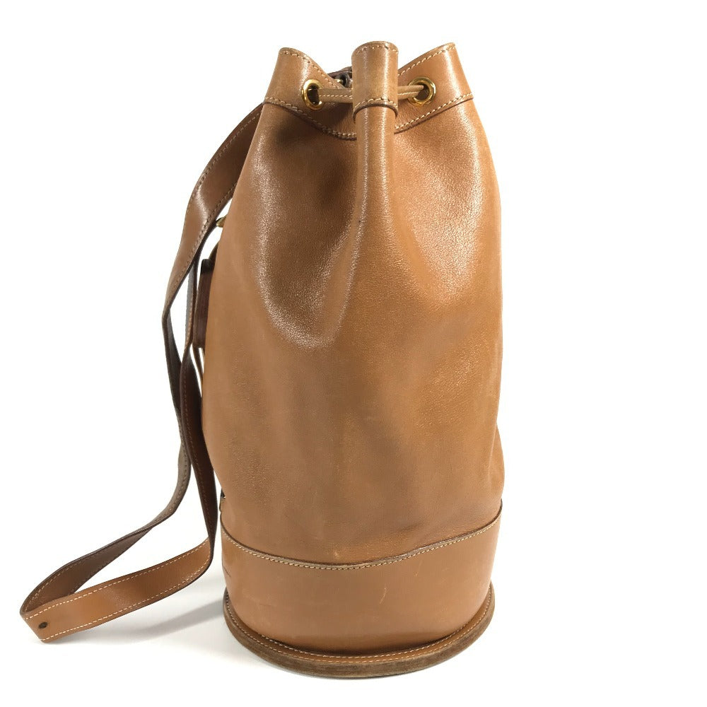 HERMES Shoulder bag, Drawstring bag Standy Vintage Bucket Shoulder Bag Leather Brown Used