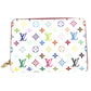 LOUIS VUITTON M14093 MonogramMulticolore Takashi Murakami LV x TK Portefeuille Lou Portefeuille Lou Compact Wallet Folded wallet MonogramMulticoloreCanvas White/pink Used