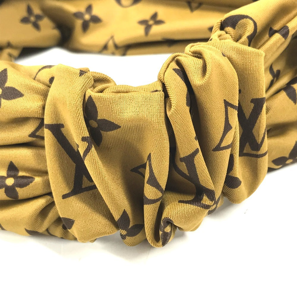 LOUIS VUITTON M76891　 Monogram reverse headband hair accessories hair band Nylon / Polyurethane Beige Used