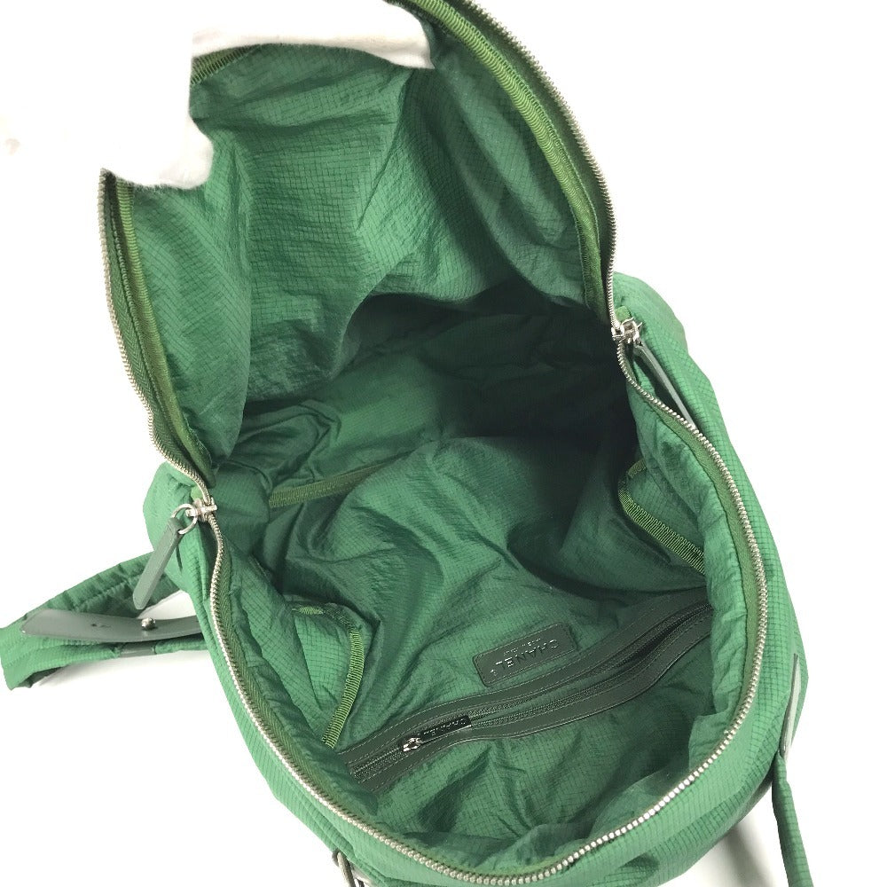 CHANEL CC CC Mark logo Bag Backpack Bicolor Backpack Nylon Green/White Used