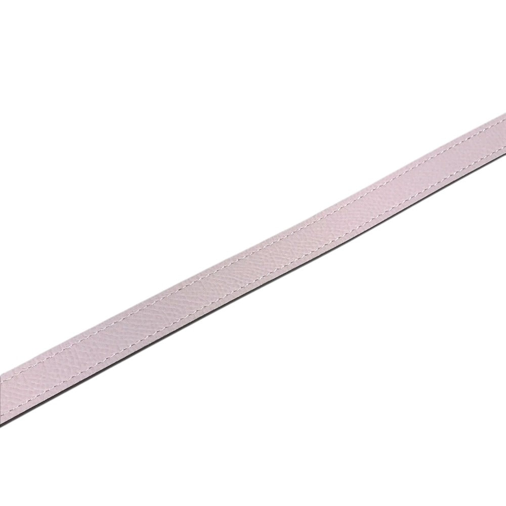 HERMES Belt Pop H 15 H-logo buckle belt for bottoms, thin belt belt Leather Mauve Pale/Chai pink/Brown Used