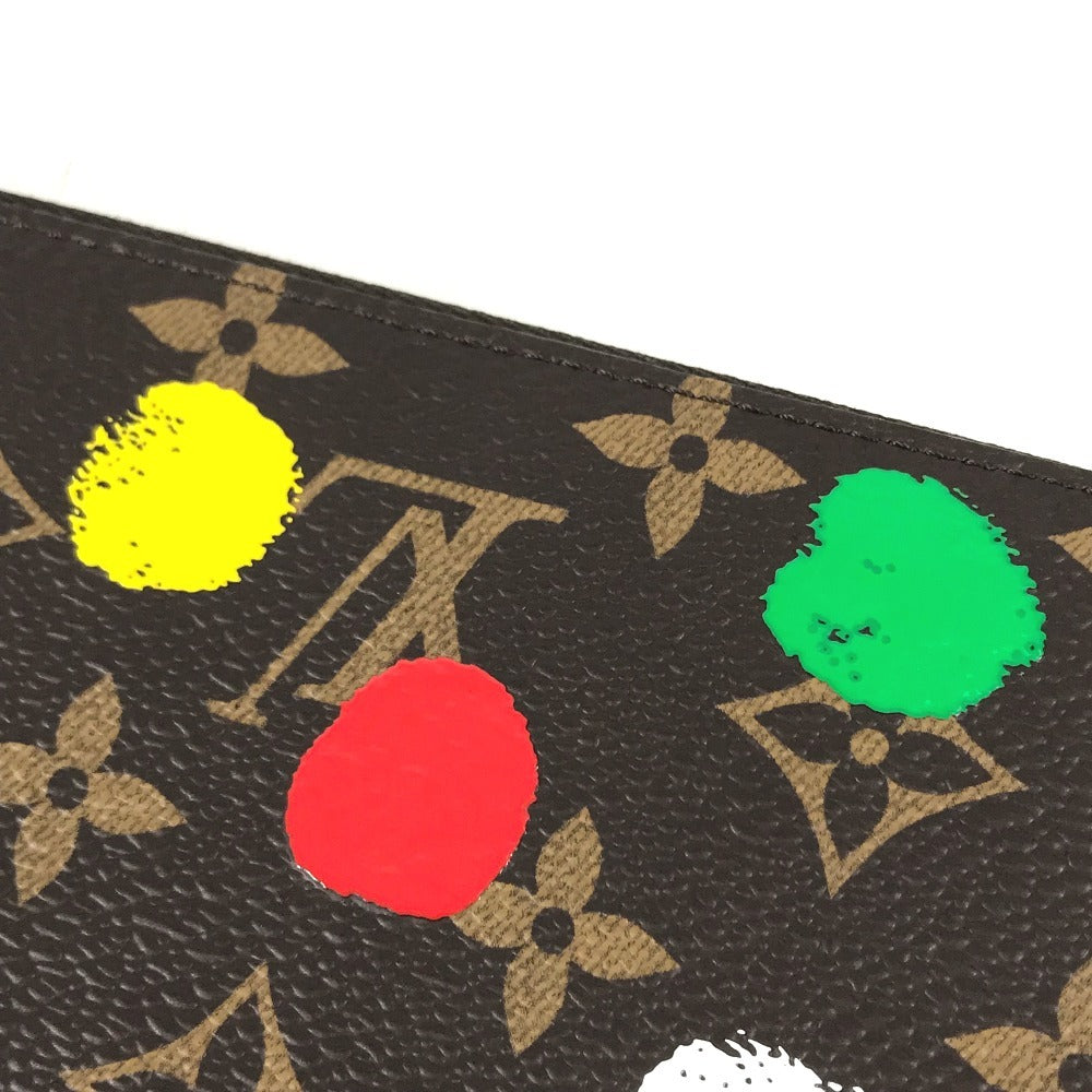 LOUIS VUITTON M81864 Monogram LV × YK Zippy Wallet Yayoi Kusama Collaboration Long Wallet Zip Around Long Wallet MonogramCanvas Brown Used