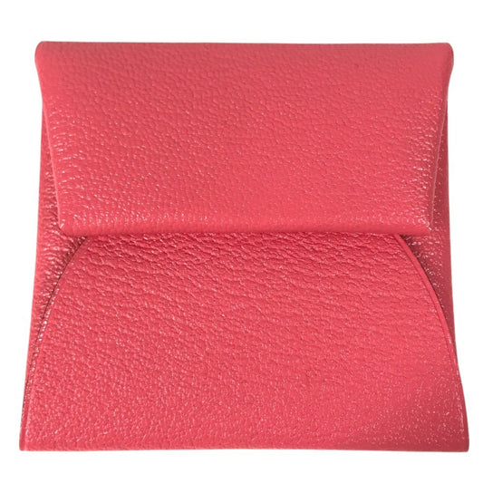 HERMES Bastia Wallet Coin Compartment coin purse Chevre Rose azare pink Used
