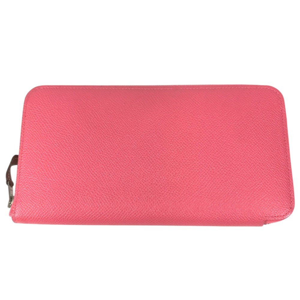 HERMES Azap Long Silk-In Long wallet Zip Around Long Wallet Epsom Rose azare pink Used