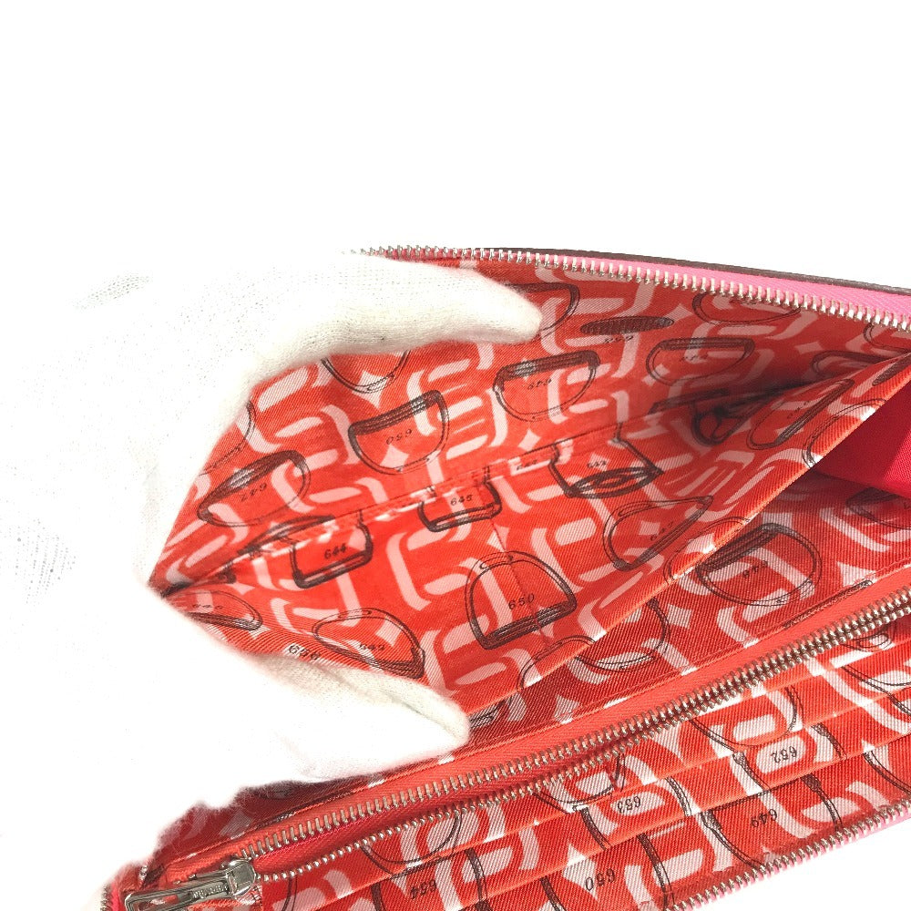 HERMES Azap Long Silk-In Long wallet Zip Around Long Wallet Epsom Rose azare pink Used