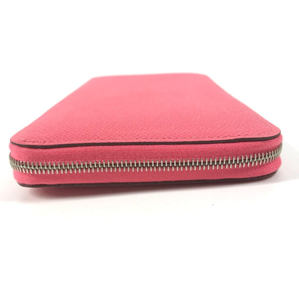 HERMES Azap Long Silk-In Long wallet Zip Around Long Wallet Epsom Rose azare pink Used