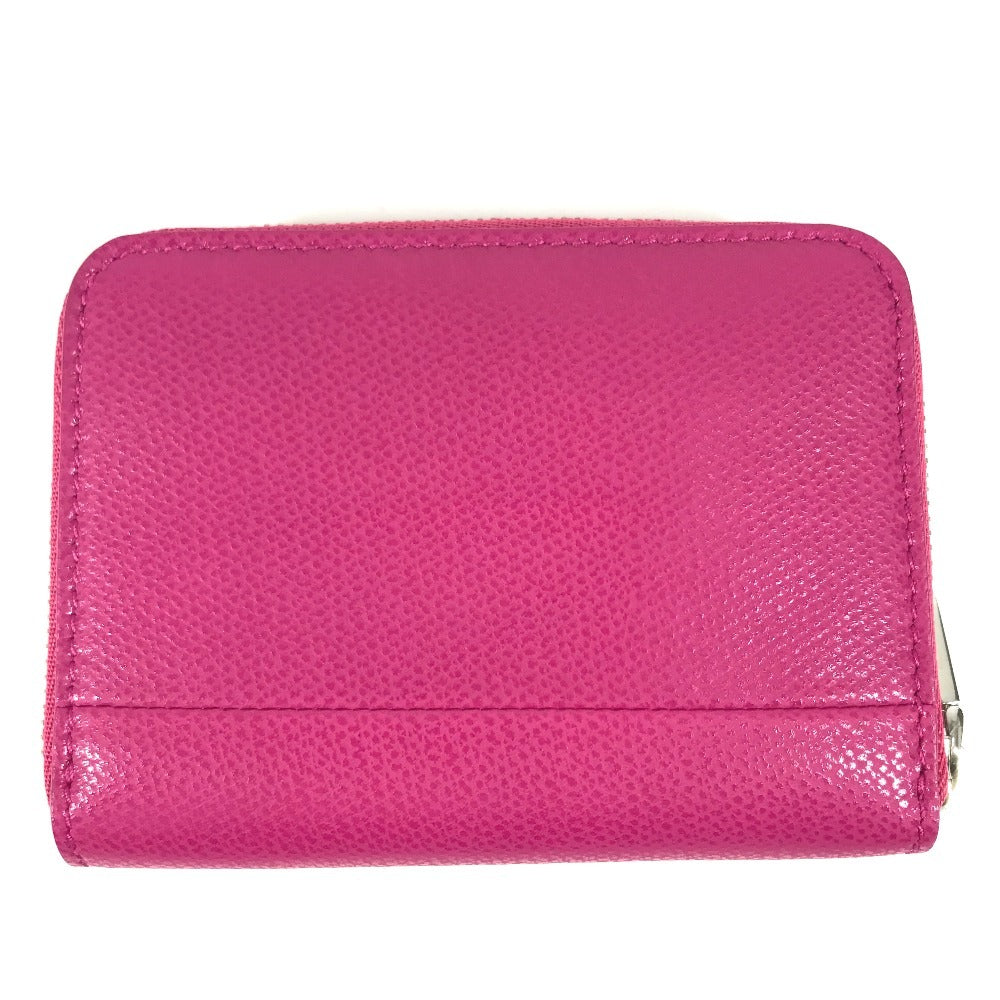 TIFFANY&Co. logo Zip Around Coin Compartment Wallet coin purse pink Used